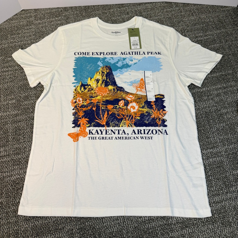 Goodfellow Mens Agathla Peak Kayenta Arizona Graphic T-Shirt Large NWT  228B8